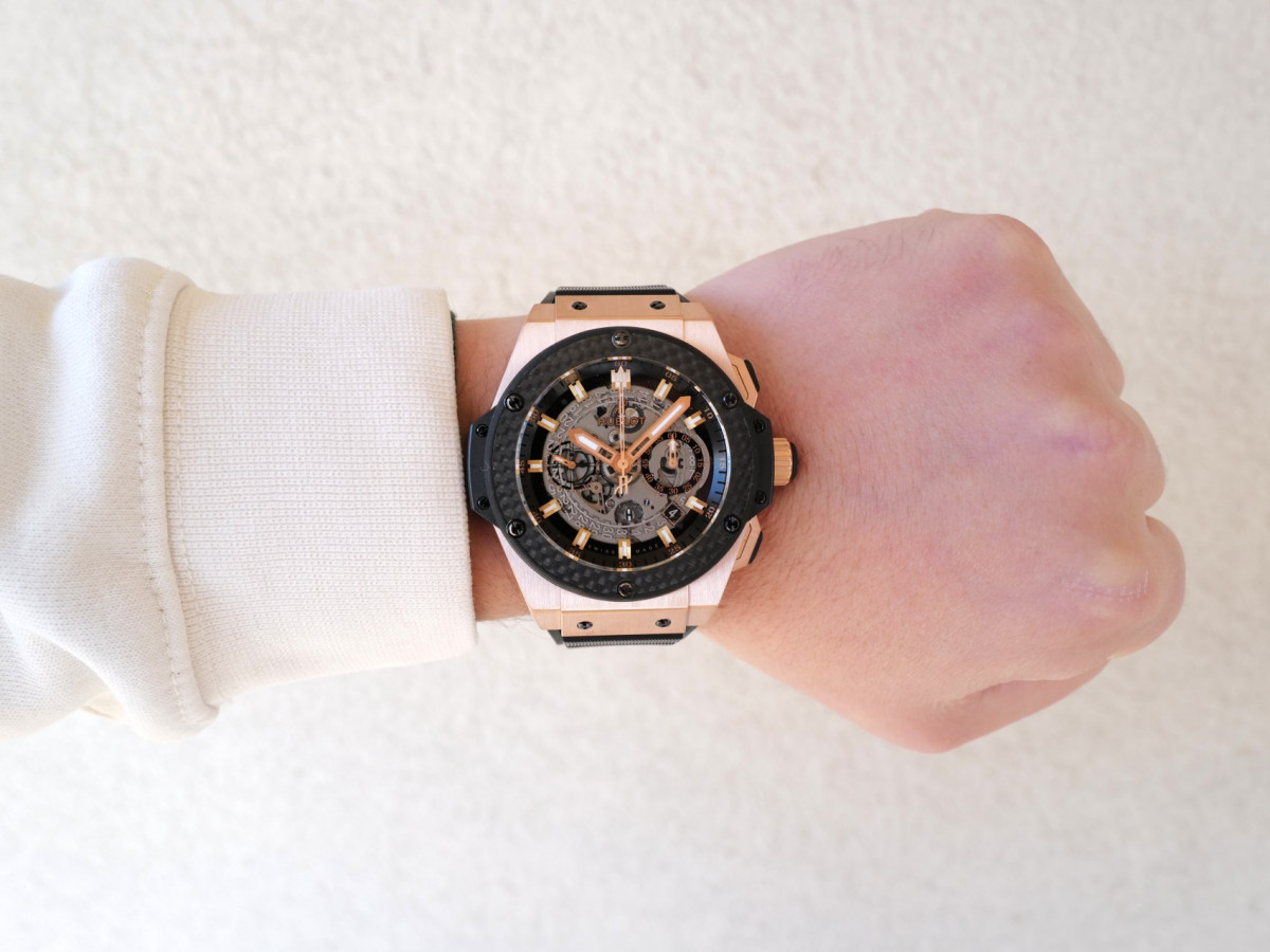 Швейцарський годинник Hublot King Power Unico Chronograph 18K Rose King Gold Carbon 48