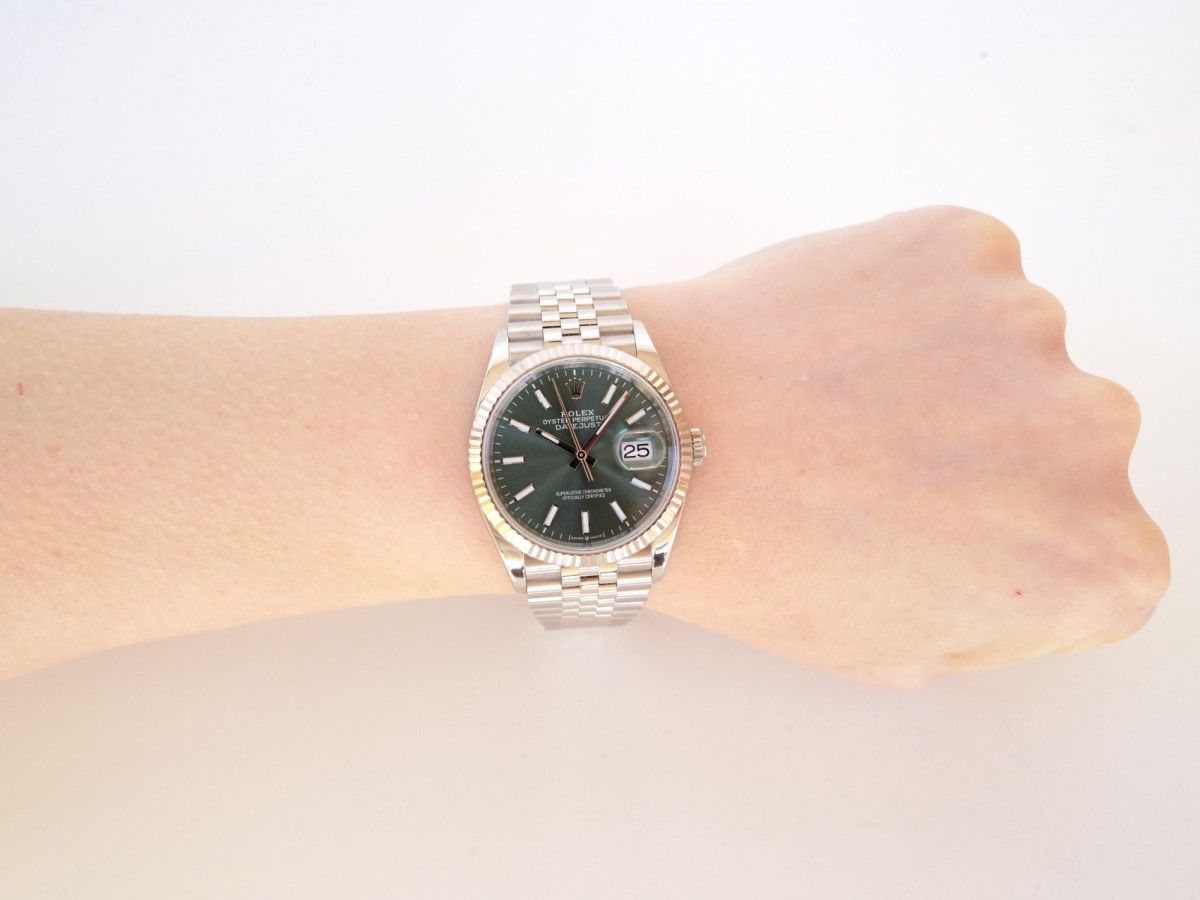 Швейцарський годинник Rolex Datejust 36 Jubilee Steel Mint Green Dial (2024)