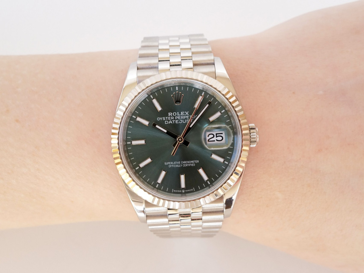 Швейцарський годинник Rolex Datejust 36 Jubilee Steel Mint Green Dial (2024)