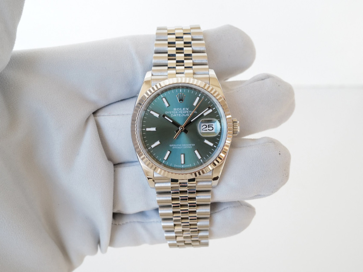 Швейцарський годинник Rolex Datejust 36 Jubilee Steel Mint Green Dial (2024)