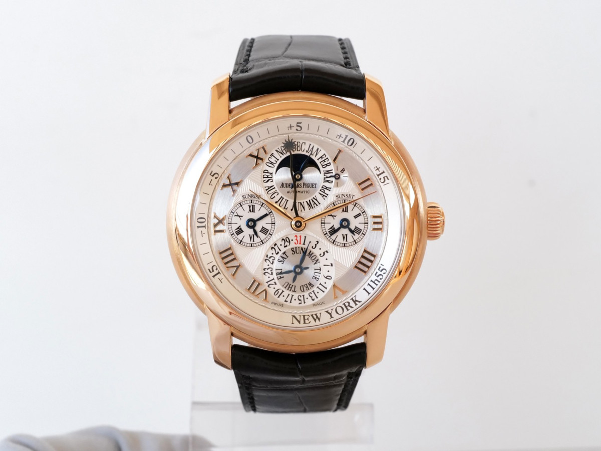 Швейцарський годинник Audemars Piguet Jules Audemars Equation Of Time Perpetual Calendar New York 18K Rose Gold 43