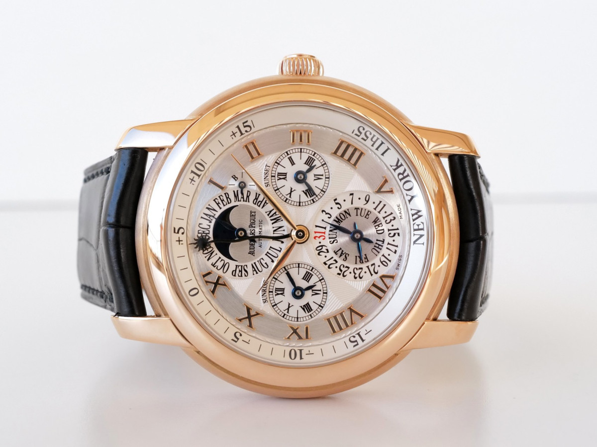 Швейцарський годинник Audemars Piguet Jules Audemars Equation Of Time Perpetual Calendar New York 18K Rose Gold 43