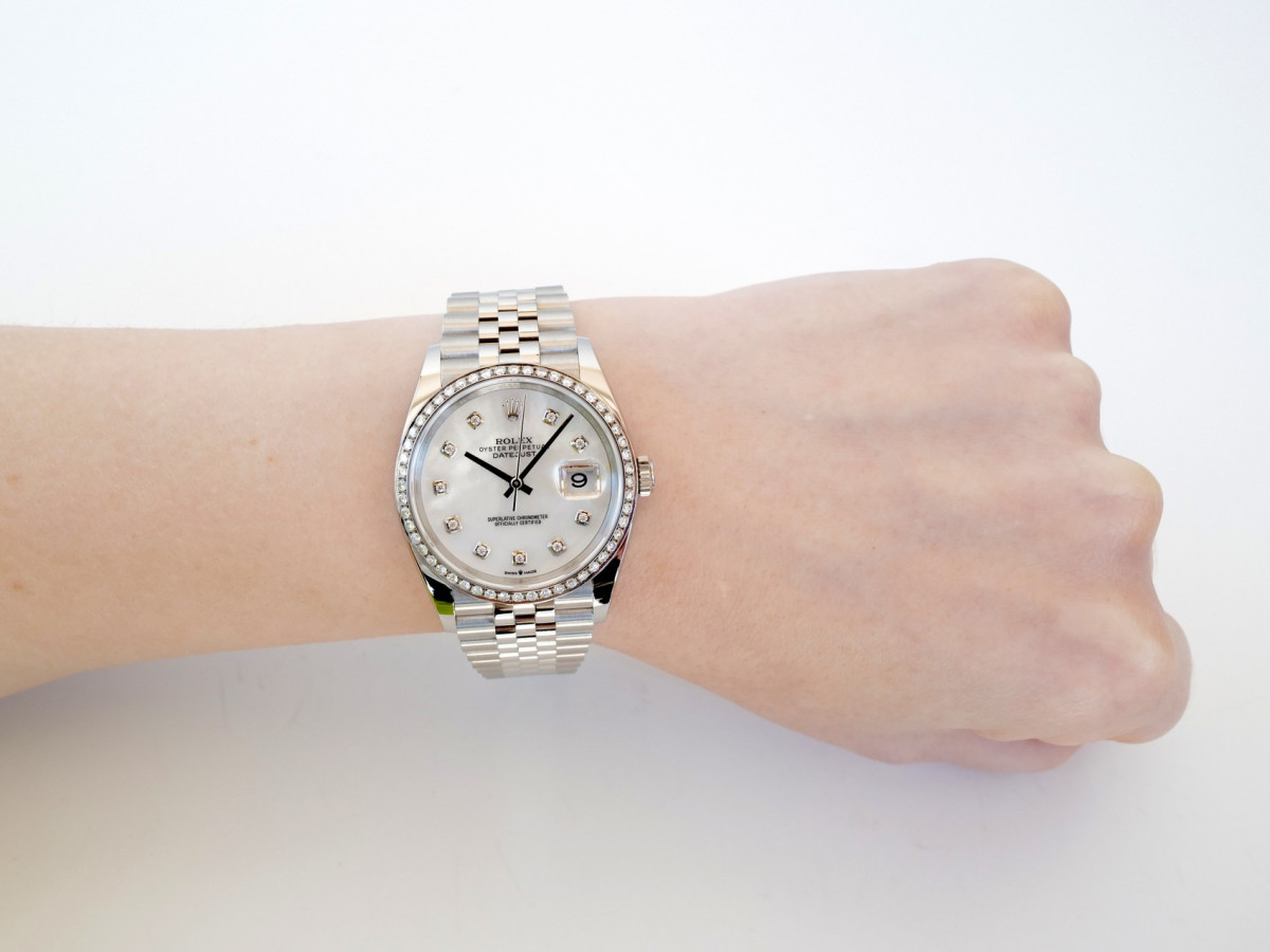 Швейцарський годинник Rolex Datejust 36 Jubilee MOP Diamond Dial Bezel