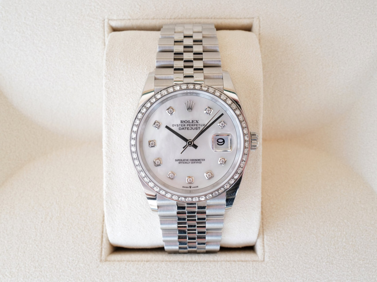 Швейцарський годинник Rolex Datejust 36 Jubilee MOP Diamond Dial Bezel