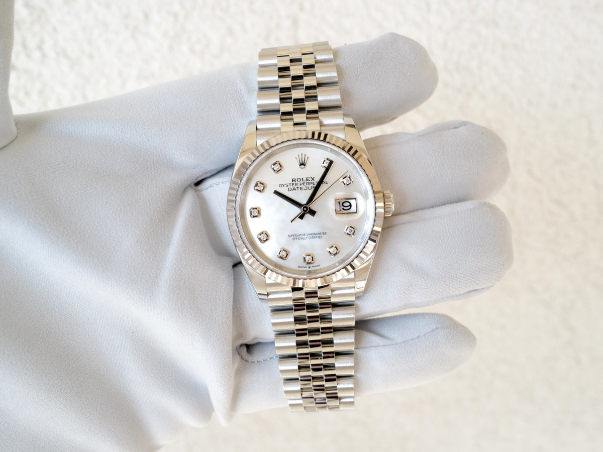 Швейцарський годинник Rolex Datejust 36 Jubilee Steel MOP Diamond Dial (2025)