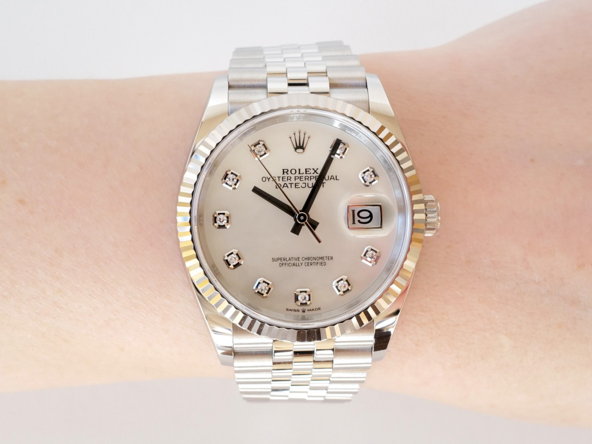 Швейцарський годинник Rolex Datejust 36 Jubilee Steel MOP Diamond Dial (2025)