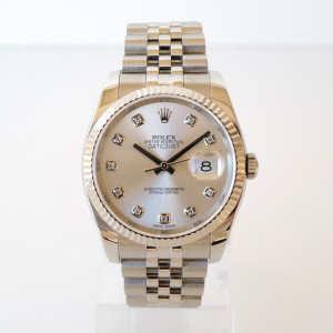 Швейцарський годинник Rolex Datejust 36 Jubilee Steel Silver Diamond Dial