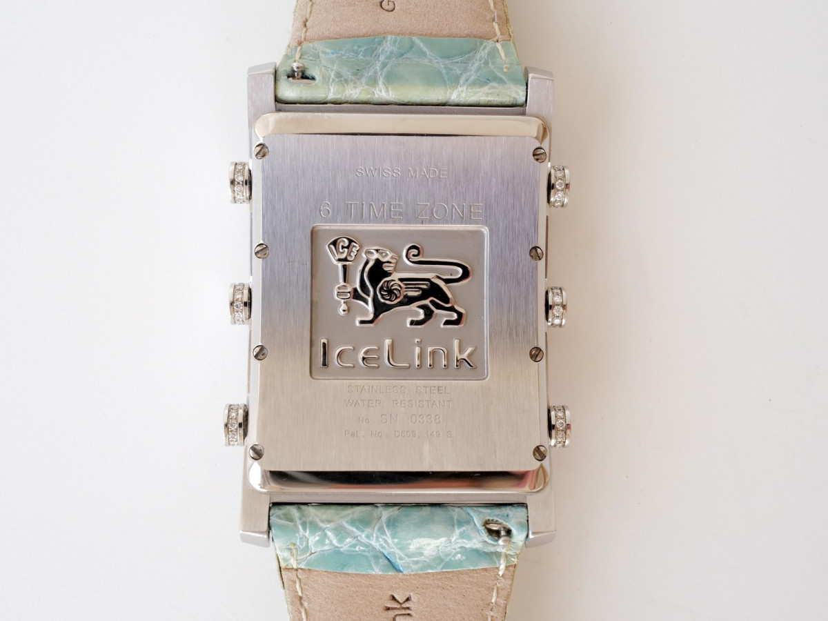 Швейцарские часы IceLink Senator Six Time Zone Lion Diamonds 5,5ct