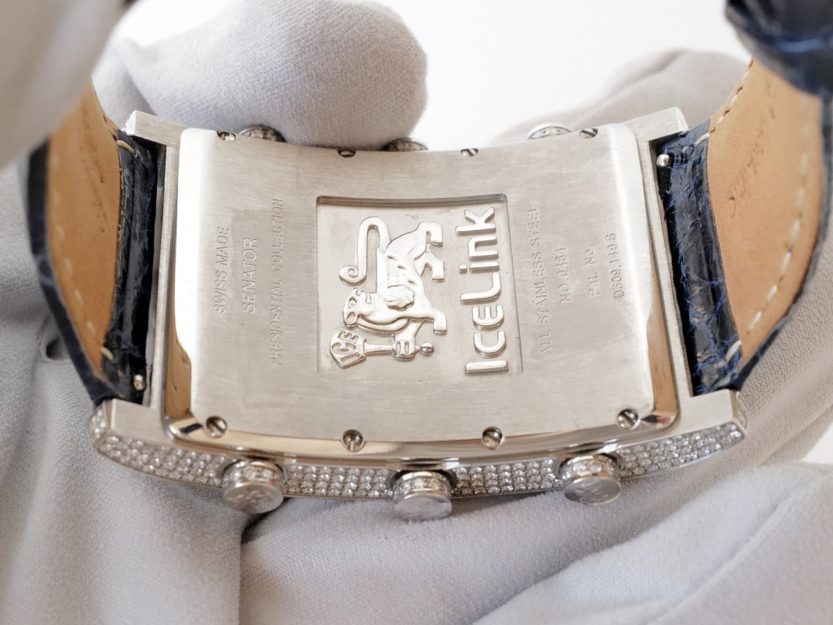 Швейцарские часы IceLink Senator Six Time Zone Iced Diamonds 5,5ct