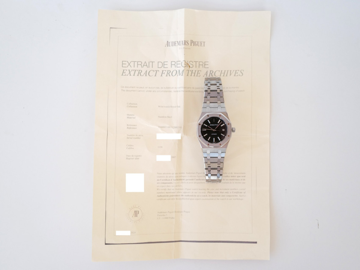 Швейцарський годинник Audemars Piguet Royal Oak Automatic Black Dial 39