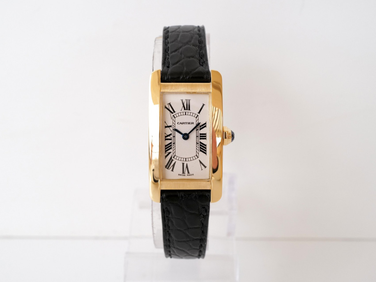 Швейцарський годинник Cartier Tank American 18K Yellow Gold Quartz