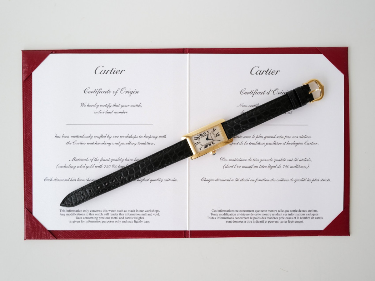 Швейцарський годинник Cartier Tank American 18K Yellow Gold Quartz