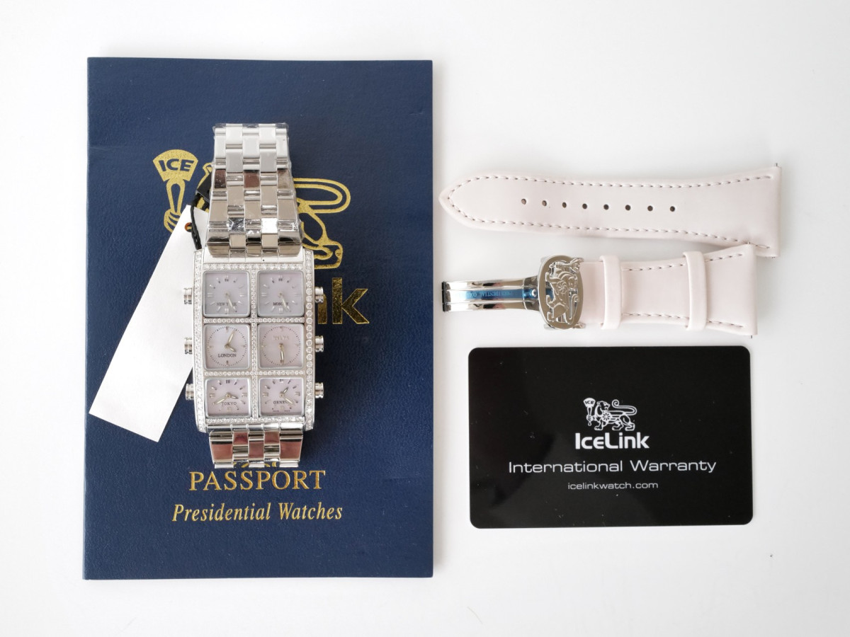 Швейцарские часы IceLink Senator Six Time Zone Iced Diamonds 5,5ct