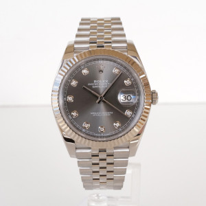 Швейцарський годинник Rolex Datejust 41 Jubilee Rhodium Diamond Dial (2024)