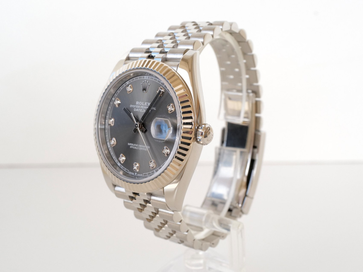 Швейцарський годинник Rolex Datejust 41 Jubilee Rhodium Diamond Dial (2024)