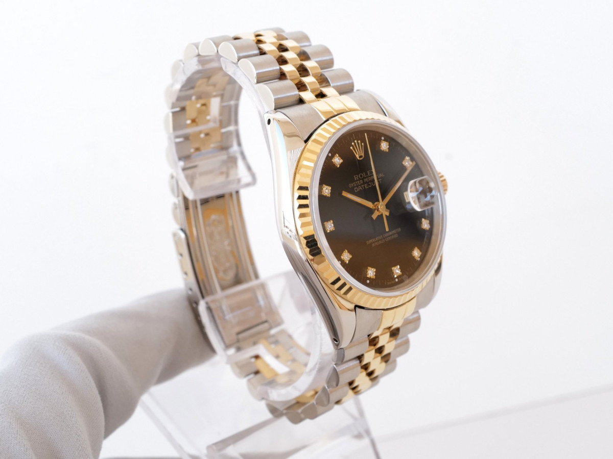 Швейцарские часы Rolex Datejust 36 Jubilee Black Diamond Dial