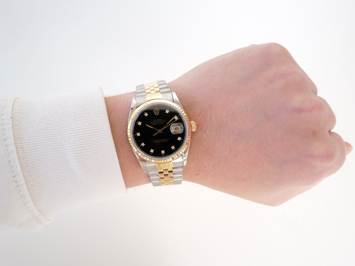 Швейцарские часы Rolex Datejust 36 Jubilee Black Diamond Dial