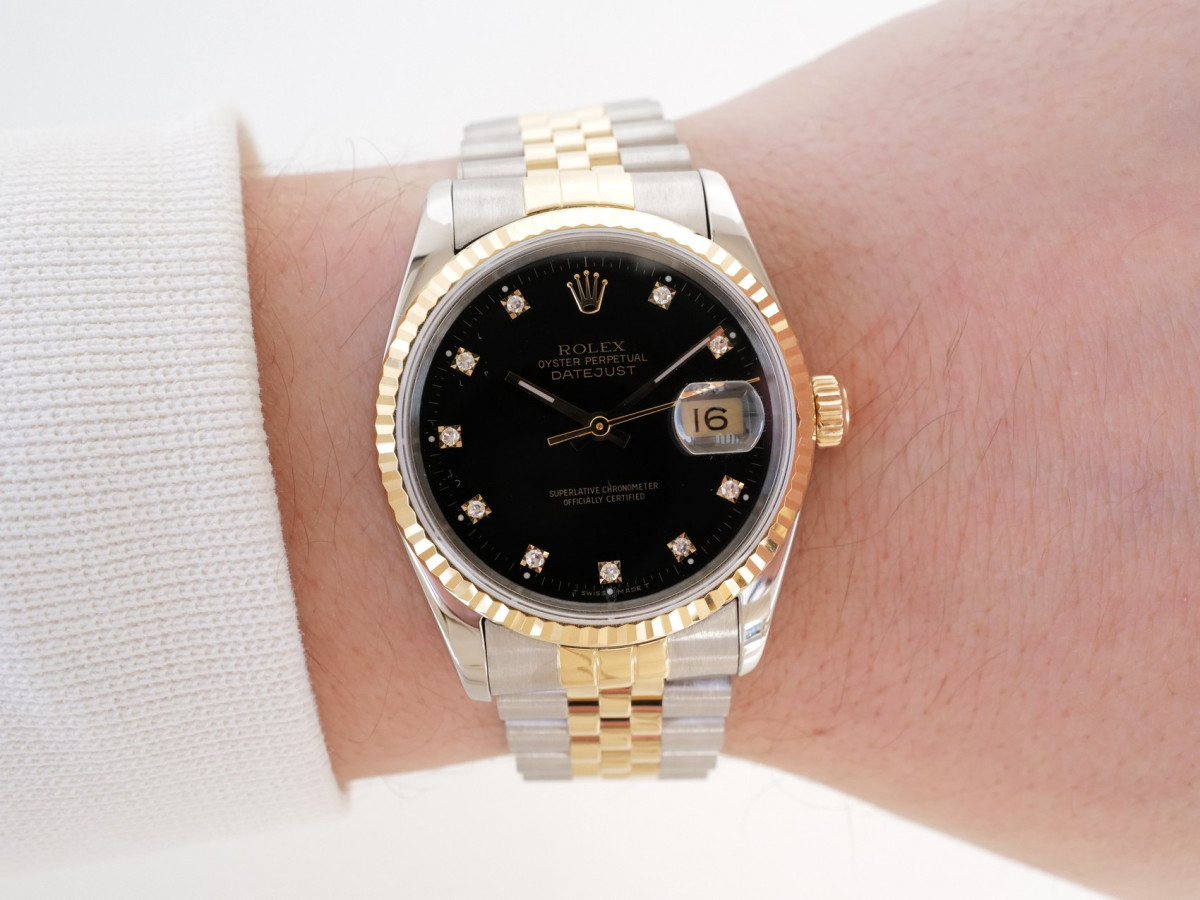 Швейцарские часы Rolex Datejust 36 Jubilee Black Diamond Dial