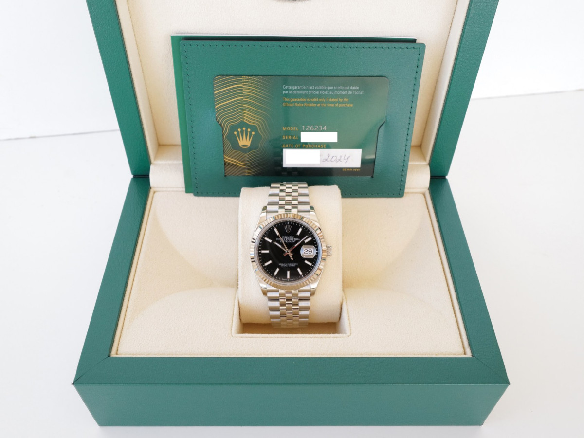 Швейцарские часы Rolex Datejust 36 Jubilee Steel Black Dial (2024)