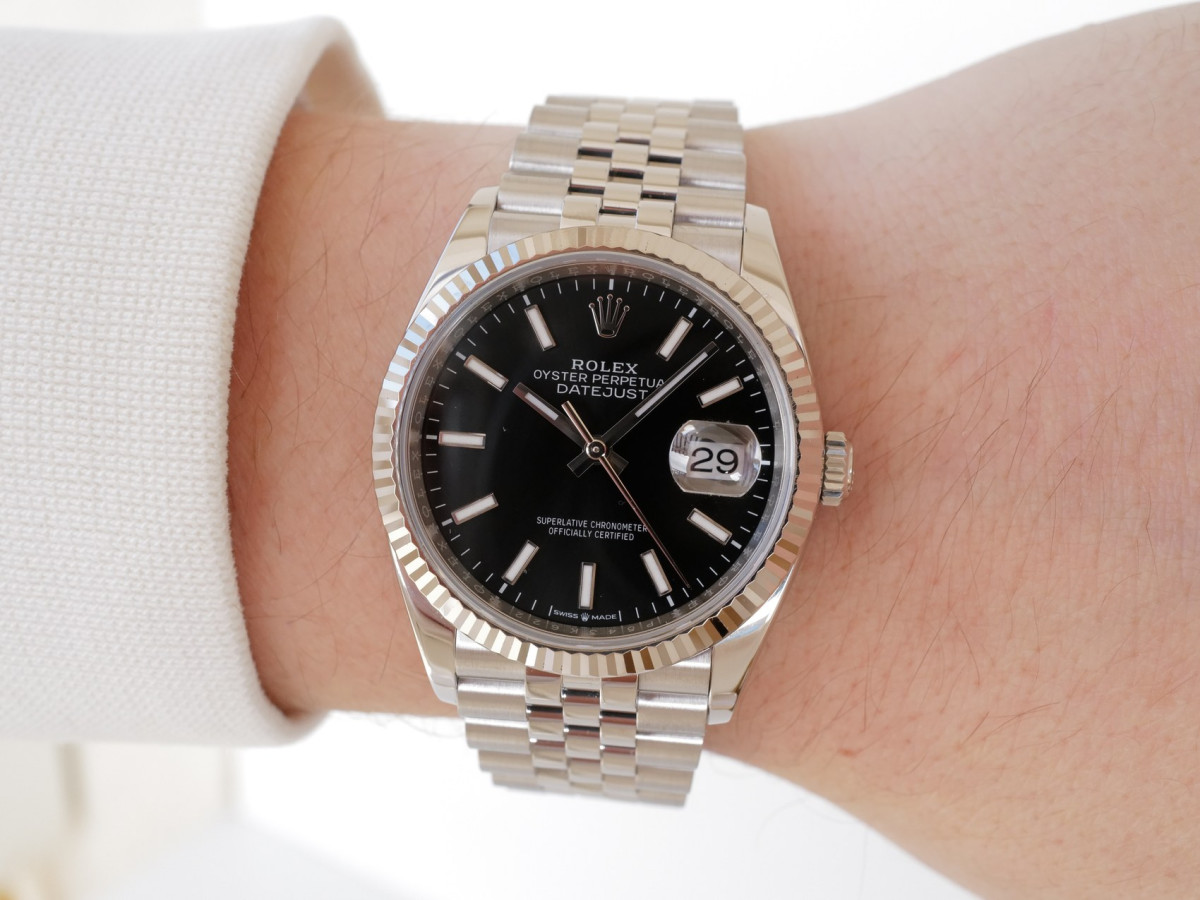 Швейцарские часы Rolex Datejust 36 Jubilee Steel Black Dial (2024)