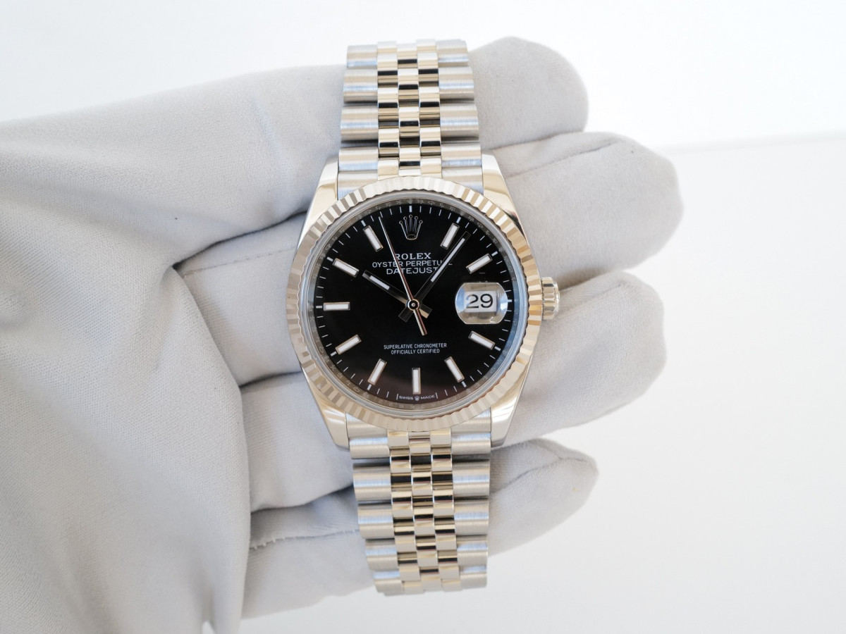Швейцарские часы Rolex Datejust 36 Jubilee Steel Black Dial (2024)
