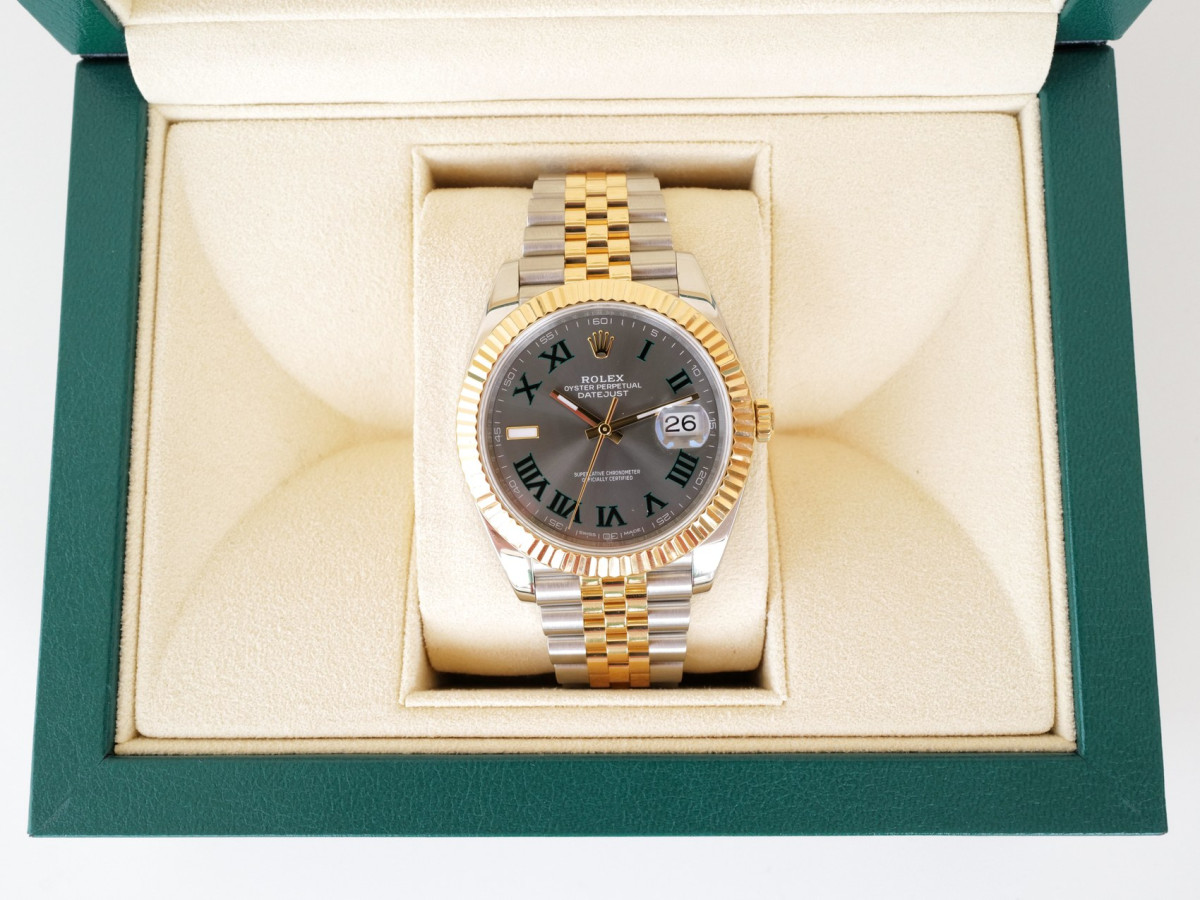 Швейцарський годинник Rolex Datejust 41 Jubilee Steel 18K Yellow Gold Wimbledon Dial (2024)