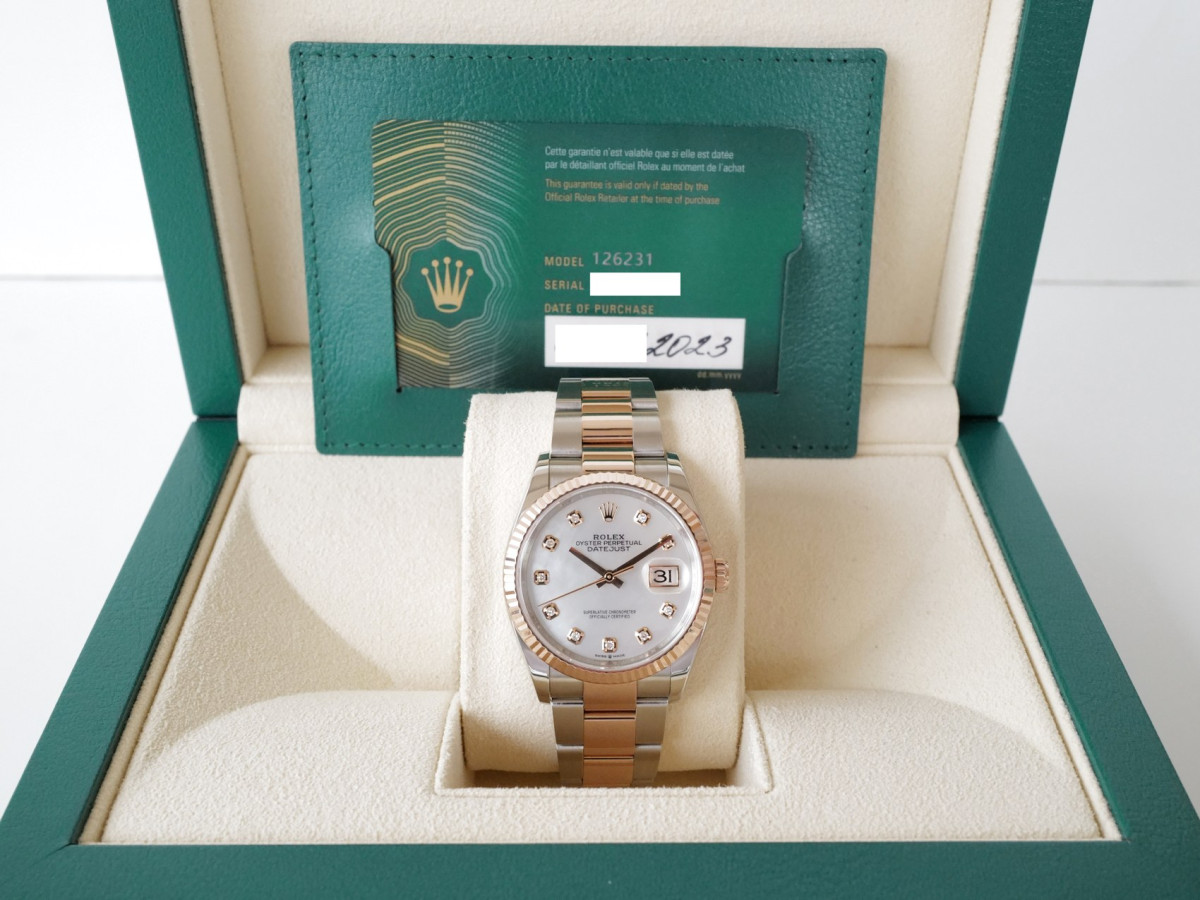 Швейцарские часы Rolex Datejust 36 Oyster Steel 18K Rose Gold MOP Diamond Dial (2023)