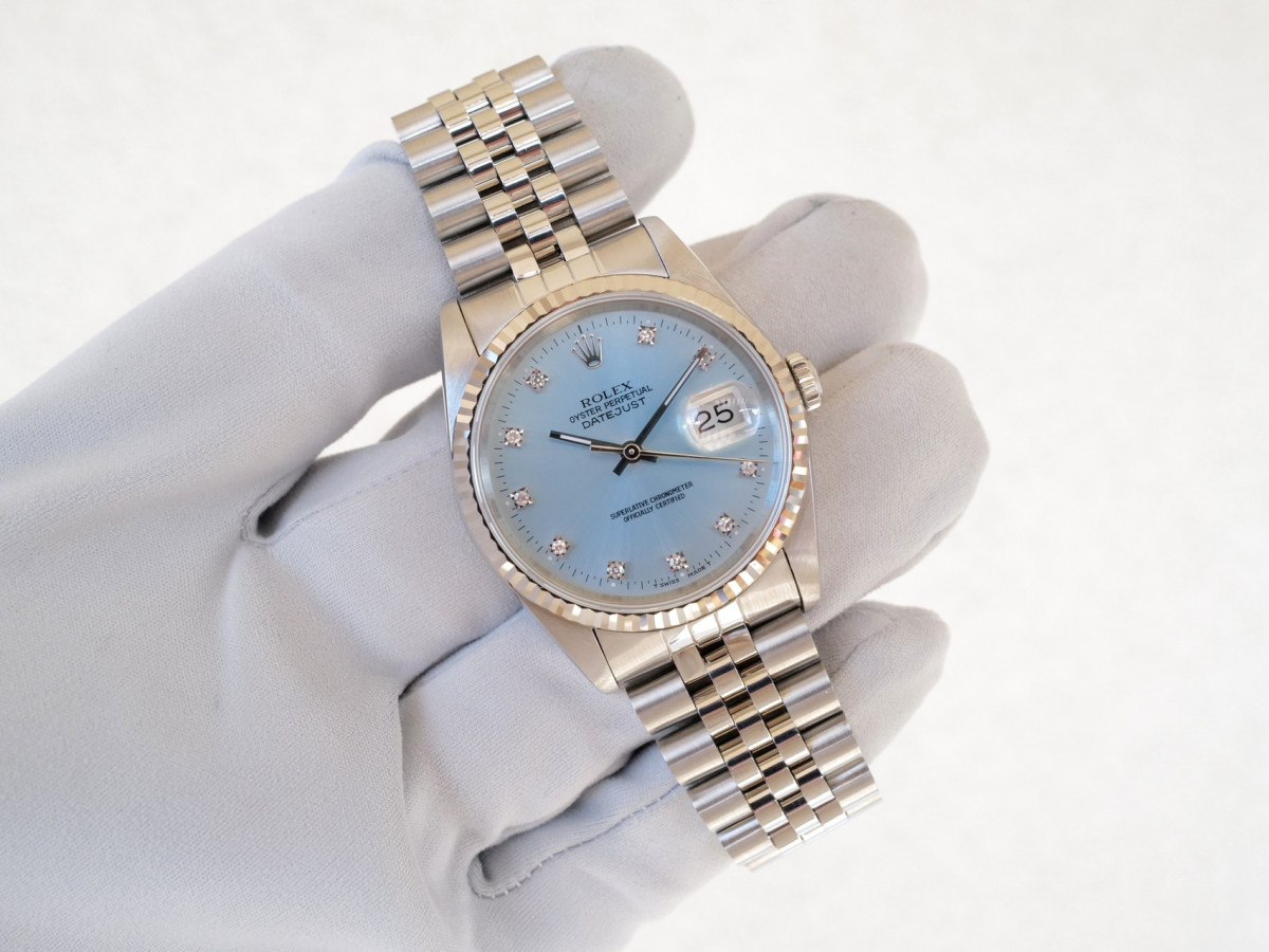 Швейцарские часы Rolex Datejust 36 Jubilee Steel Ice Blue Diamond Dial