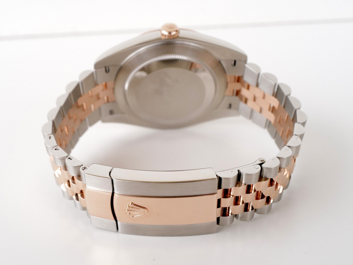 Швейцарские часы Rolex Datejust 41 Jubilee Steel 18K Rose Gold Chocolate Brown Diamond Dial