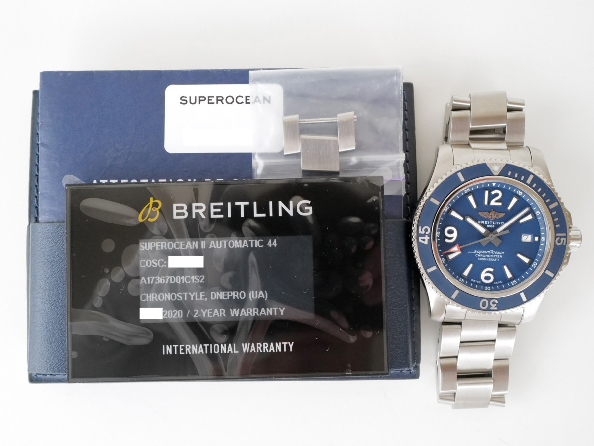 Швейцарские часы Breitling Superocean 44 Automatic Blue Dial