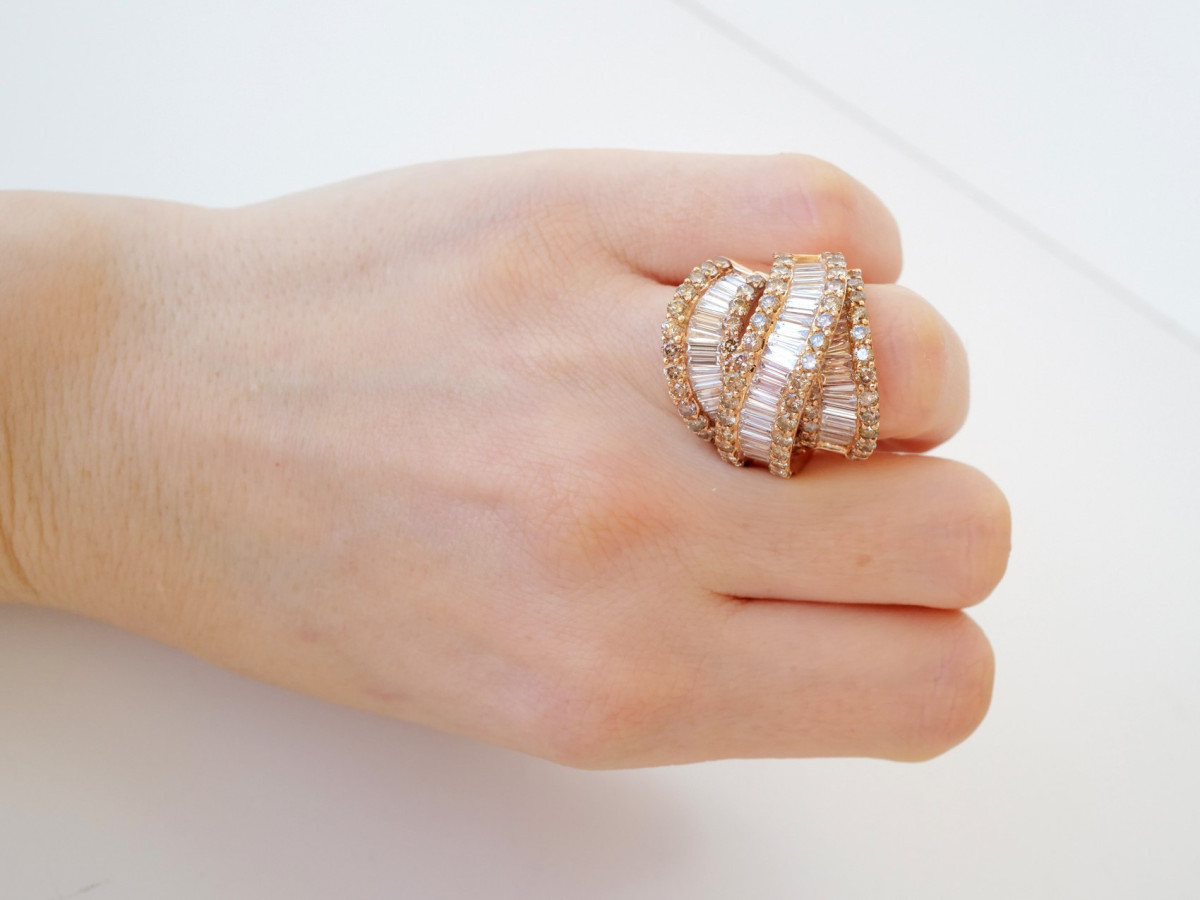 Швейцарские часы Женское кольцо Crivelli c бриллиантами 8ct 27g