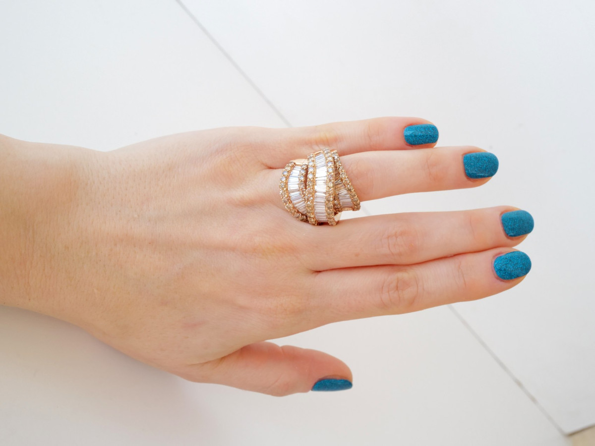 Швейцарские часы Женское кольцо Crivelli c бриллиантами 8ct 27g