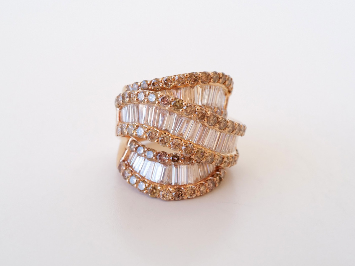 Швейцарские часы Женское кольцо Crivelli c бриллиантами 8ct 27g