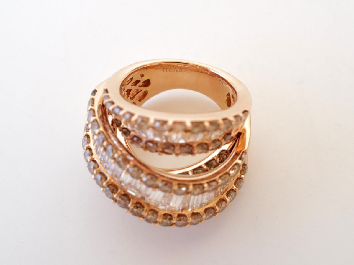 Швейцарские часы Женское кольцо Crivelli c бриллиантами 8ct 27g