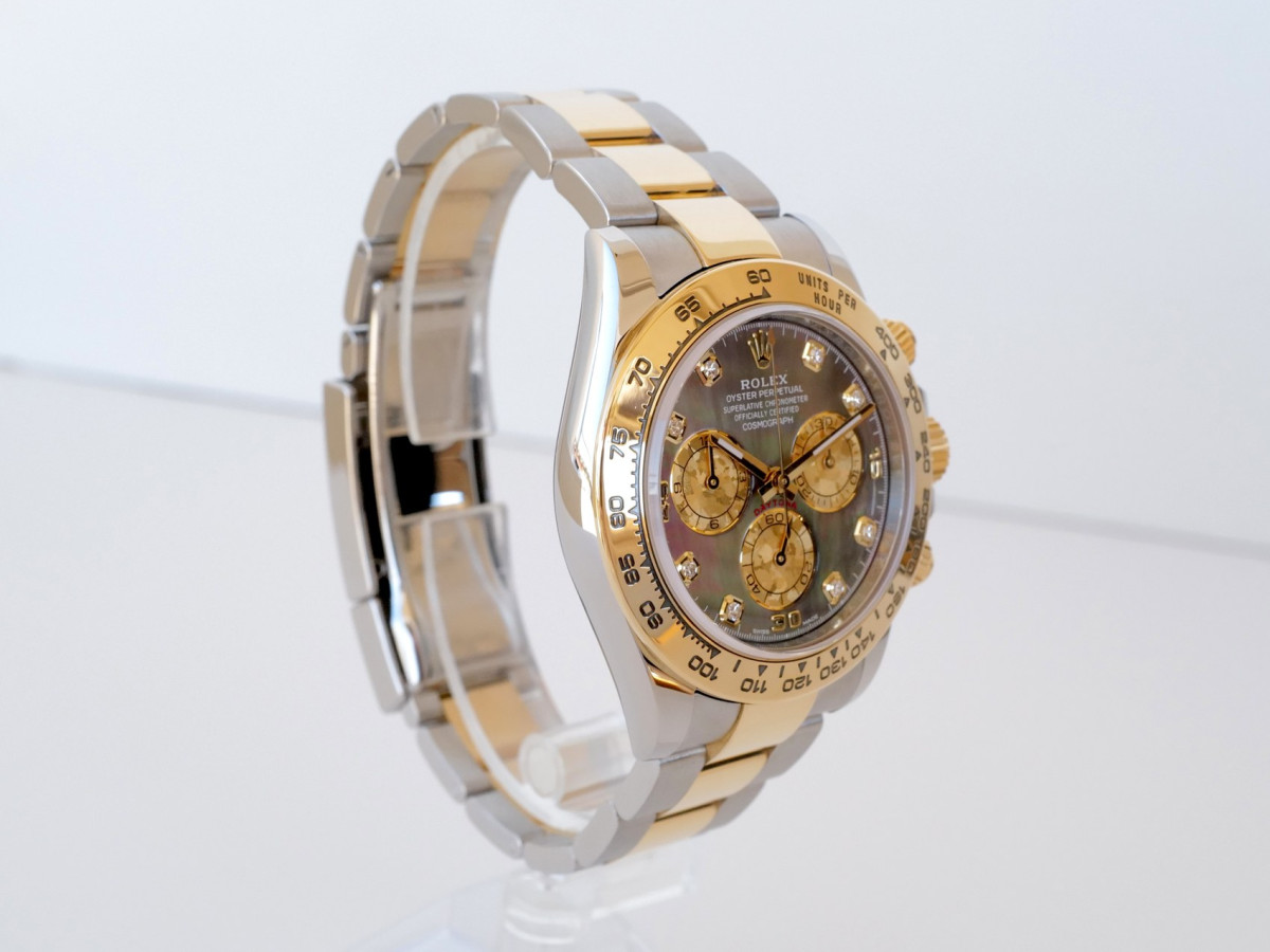 Швейцарские часы Rolex Cosmograph Daytona 18K Yellow Gold Steel Tahiti MOP Diamond Dial 40