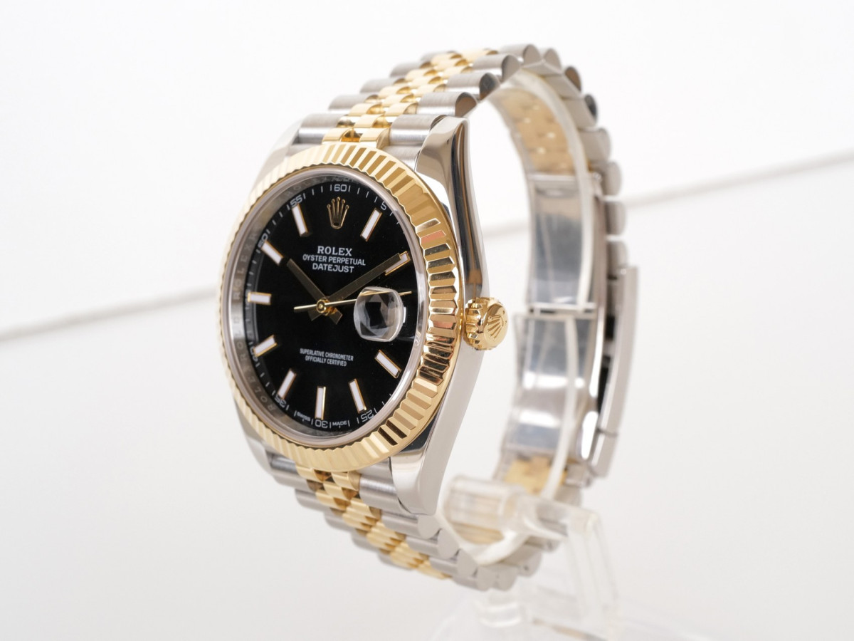 Швейцарський годинник Rolex Datejust 41 Jubilee Steel 18K Yellow Gold Black Dial