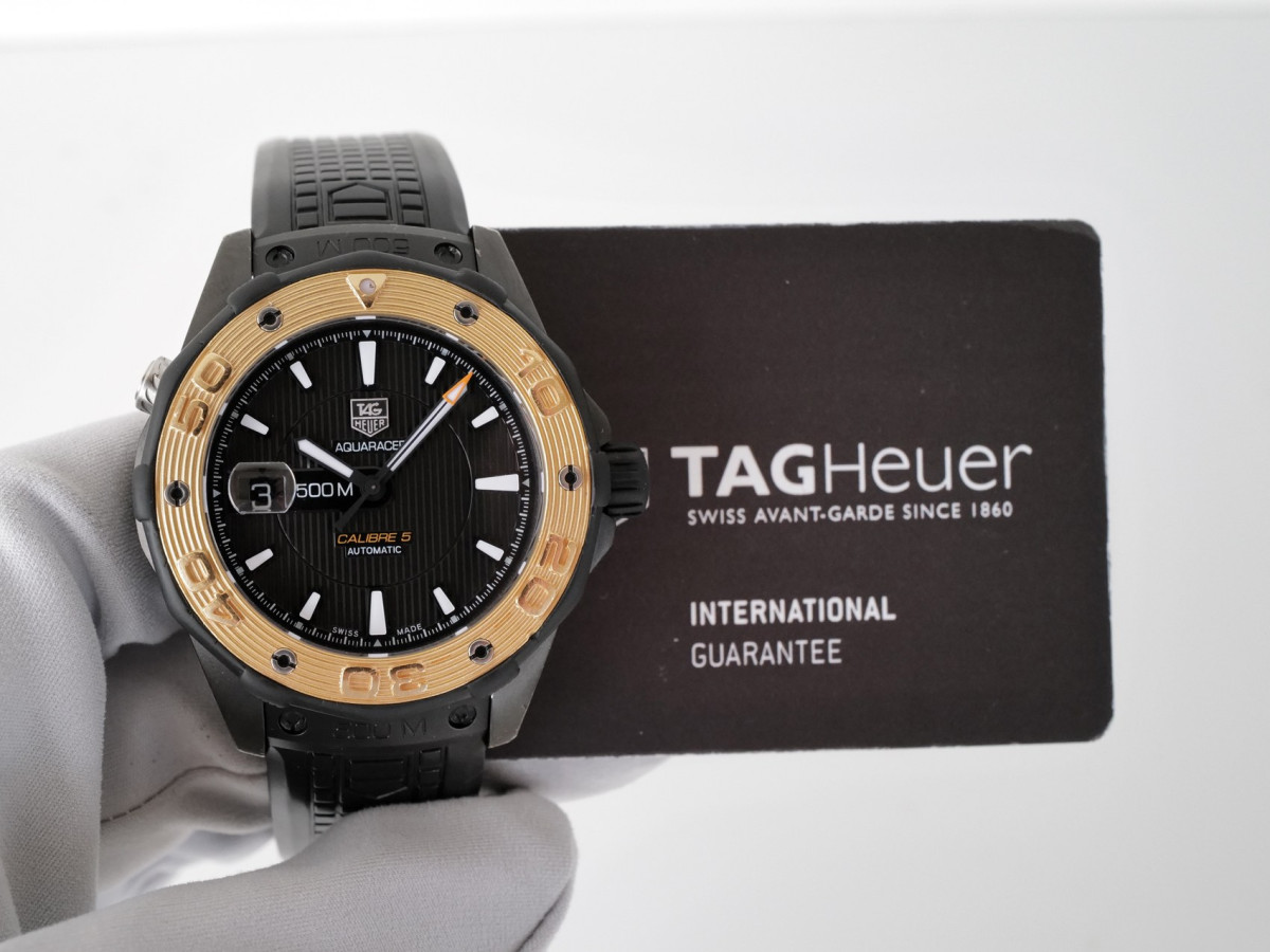 Швейцарський годинник TAG Heuer Aquaracer 500M Calibre 5 Titanium 18K Rose Gold 43