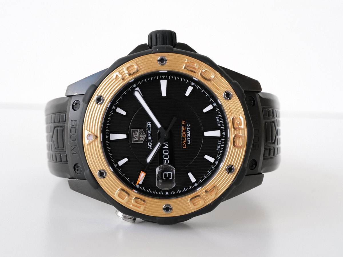 Швейцарський годинник TAG Heuer Aquaracer 500M Calibre 5 Titanium 18K Rose Gold 43