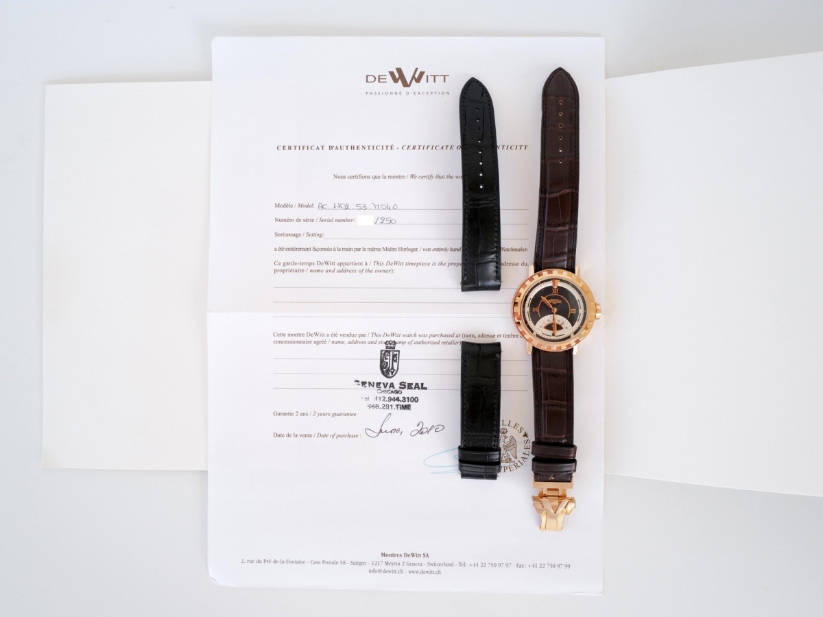 Швейцарские часы DeWitt Academia Seconde Retrograde Serenity 18K Rose Gold 43