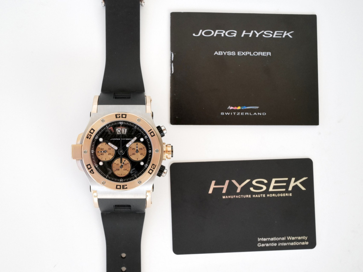 Swiss watch Jorg Hysek Abyss Explorer Discoverer Chronograph 18K Rose Gold Steel 44