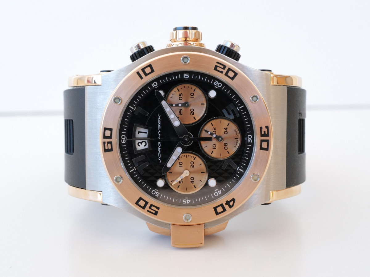 Swiss watch Jorg Hysek Abyss Explorer Discoverer Chronograph 18K Rose Gold Steel 44