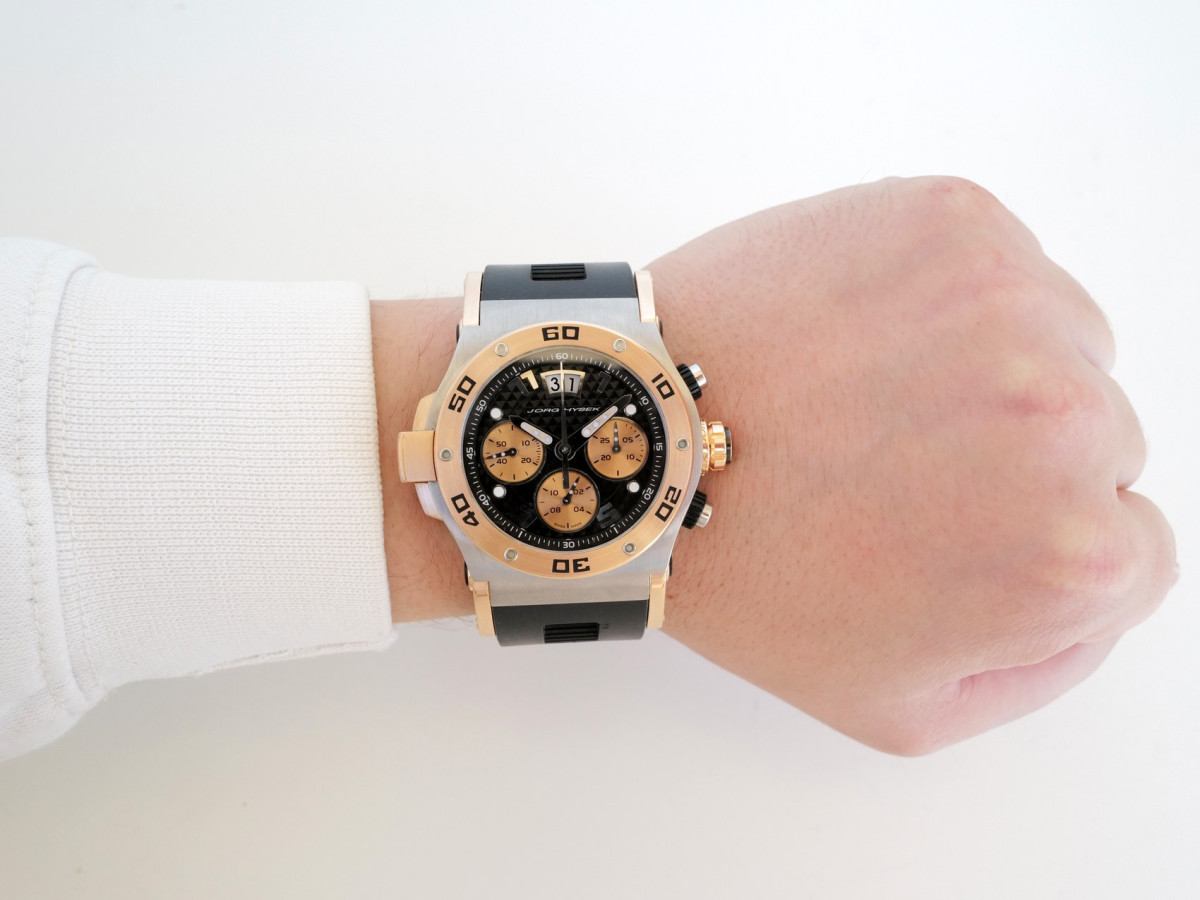 Swiss watch Jorg Hysek Abyss Explorer Discoverer Chronograph 18K Rose Gold Steel 44