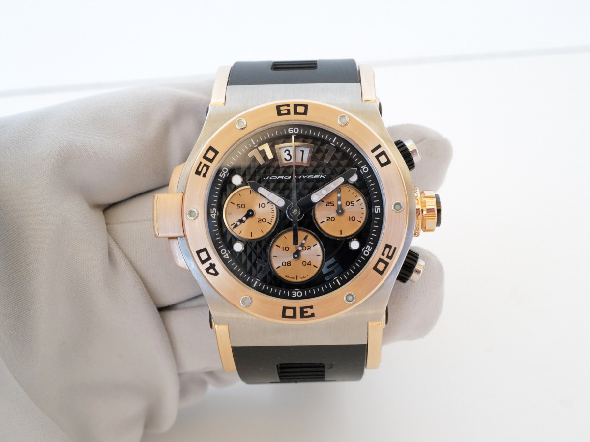 Swiss watch Jorg Hysek Abyss Explorer Discoverer Chronograph 18K Rose Gold Steel 44