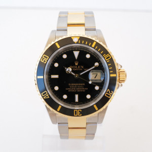 Swiss watch Rolex Submariner Date Black Dial Steel 18K Yellow Gold 40