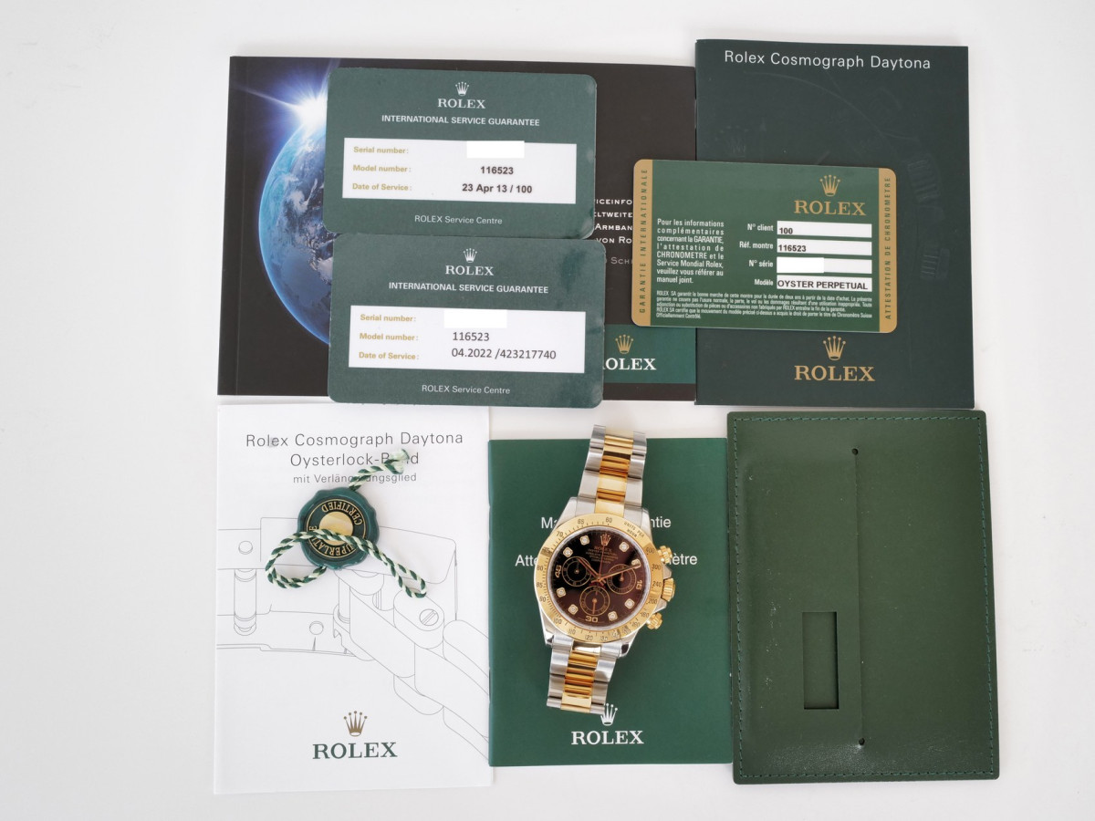 Swiss watch Rolex Cosmograph Daytona 18K Yellow Gold Steel Black Diamond Dial 40