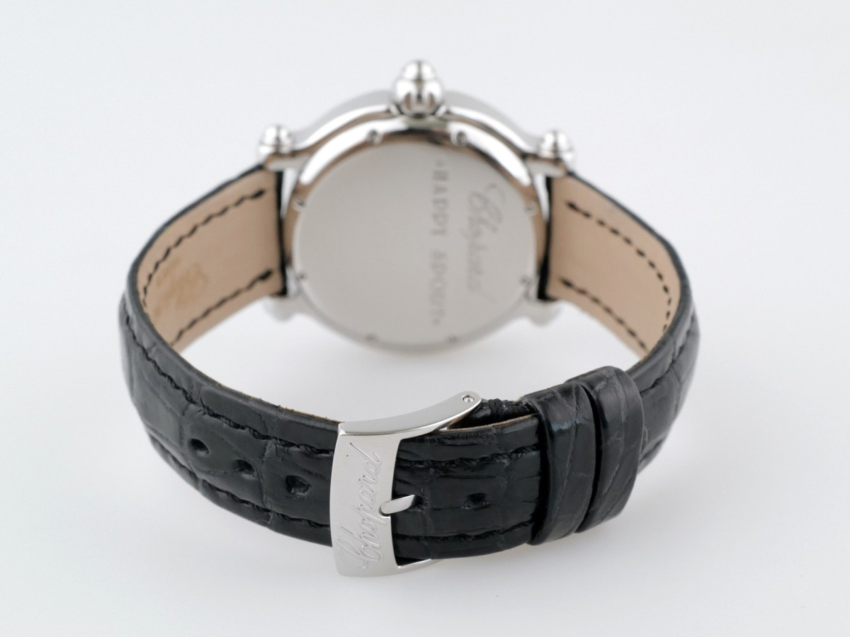 Швейцарские часы Chopard Happy Sport Diamond Snowflake 18K White Gold Steel 38