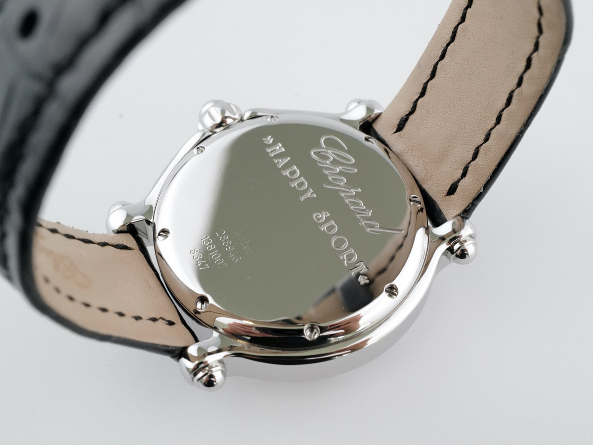 Швейцарские часы Chopard Happy Sport Diamond Snowflake 18K White Gold Steel 38