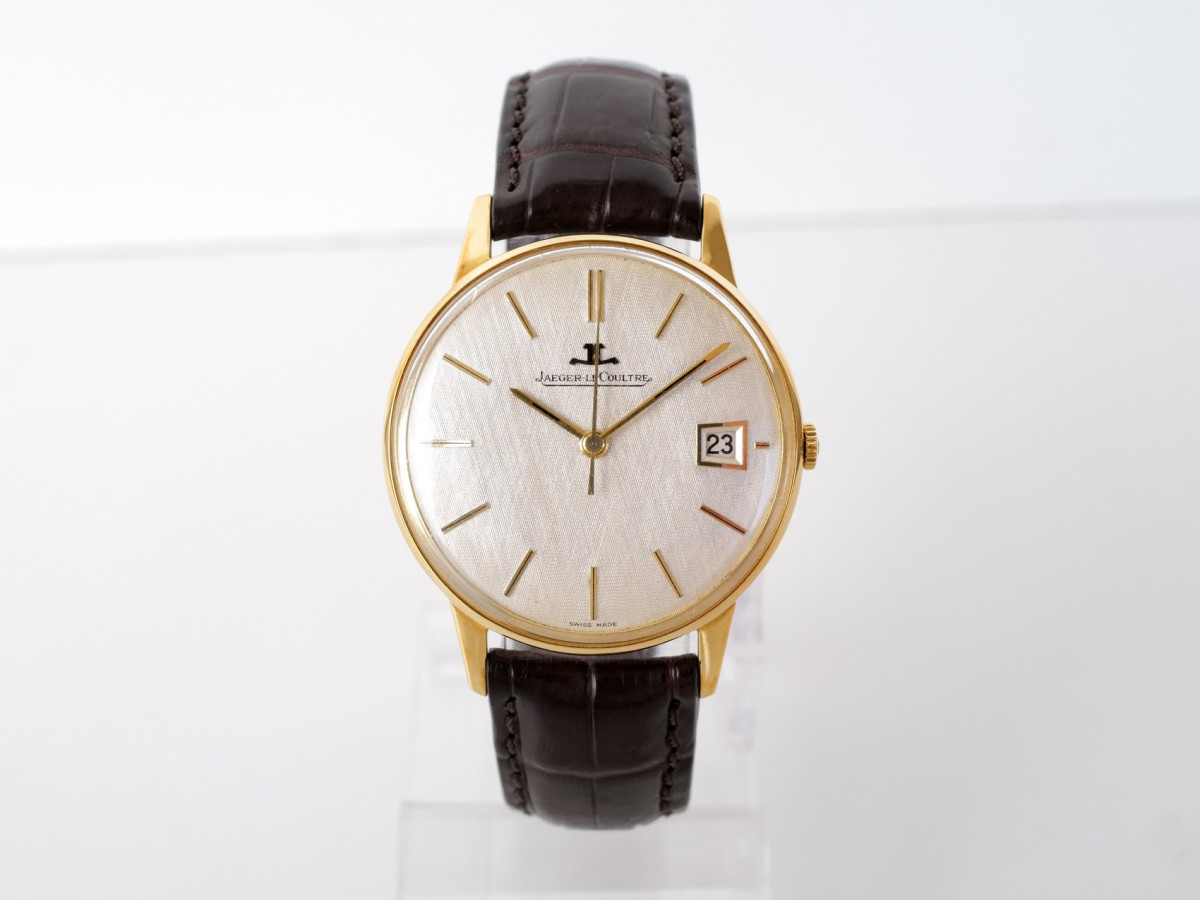 Swiss watch Jaeger LeCoultre Ultra-Thin White Linen Dial 18K Yellow Gold 34