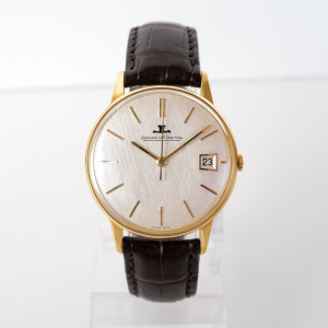 Swiss watch Jaeger LeCoultre Ultra-Thin White Linen Dial 18K Yellow Gold 34