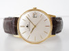 Swiss watch Jaeger LeCoultre Ultra-Thin White Linen Dial 18K Yellow Gold 34